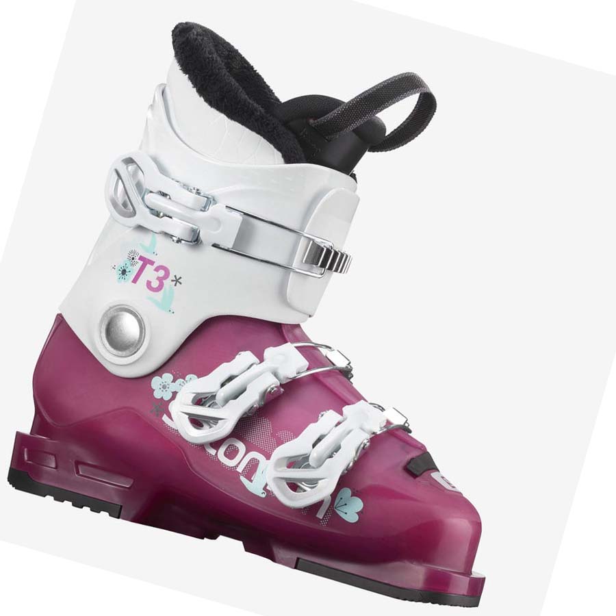 Salomon T3 RT GIRLY Çocuk Kayak Botu Mor Beyaz | TR 2001GSO